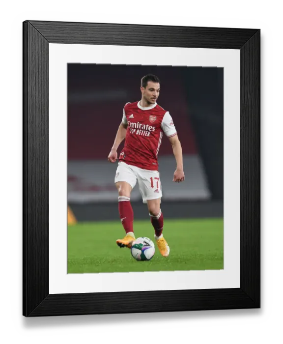 Framed Print : LONDON, ENGLAND - DECEMBER 22: Cedric Soares of Arsenal during the Carabao Cup Quarter Final match between Arsenal
