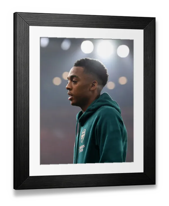 Framed Print : Arsenal's Joe Willock Pre-Match Interview Ahead of Carabao Cup Quarterfinal vs Manchester City