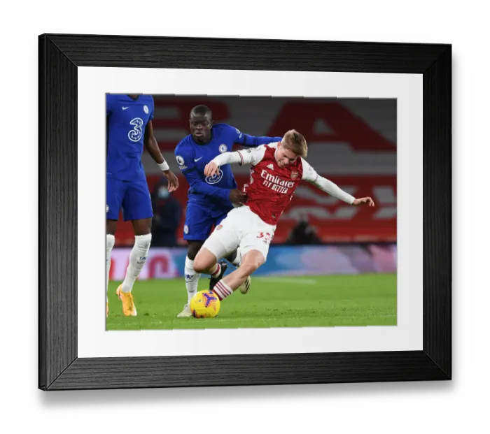 Framed Print : Clash of Titans: Arsenal vs. Chelsea - Reigniting the Rivalry in Empty Emirates Stadium