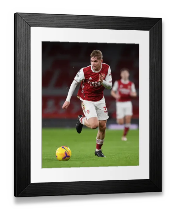 Framed Print : Arsenal's Emile Smith Rowe in Action against Chelsea - Premier League 2020-21