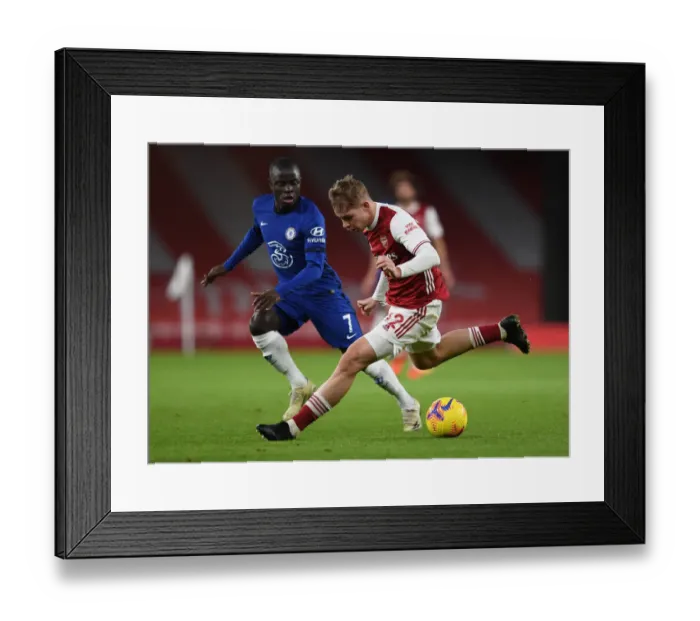 Framed Print : Emile Smith Rowe vs. N'Golo Kante: A Premier League Showdown at Emirates Stadium (December 2020)