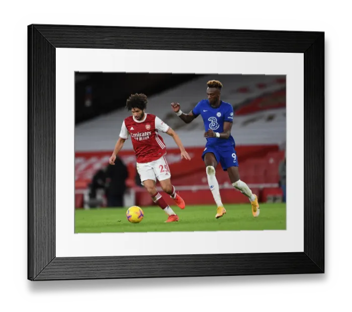 Framed Print : Arsenal vs. Chelsea: Elneny vs. Abraham Clash in Premier League Showdown