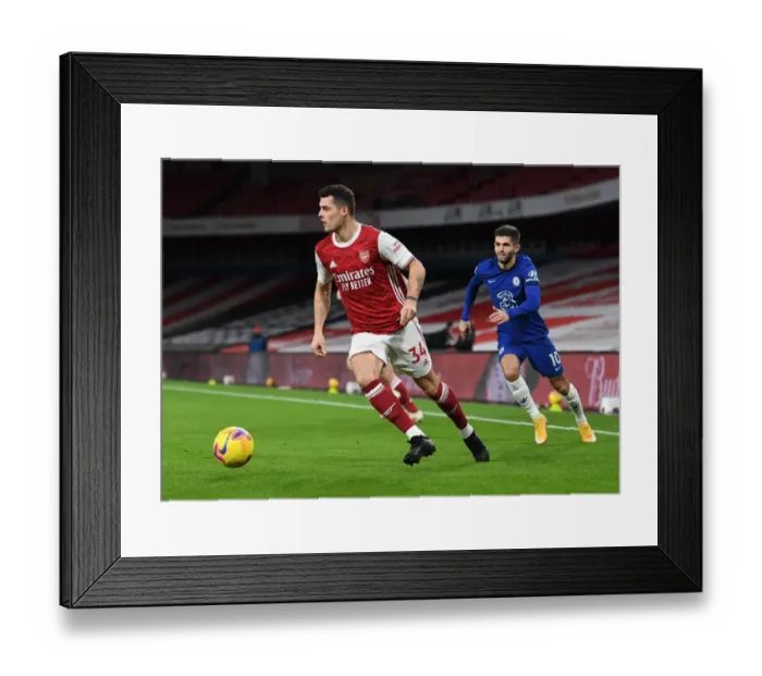 Framed Print : Granit Xhaka in Action: Arsenal vs. Chelsea, Premier League 2020-21 Framed Print : Granit Xhaka in Action: Arsenal vs. Chelsea, Premier League 2020-21