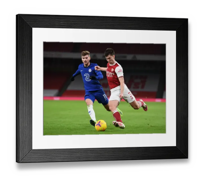 Framed Print : Tierney vs. Werner: A Premier League Showdown at the Emirates - Arsenal vs. Chelsea Framed Print : Tierney vs. Werner: A Premier League Showdown at the Emirates - Arsenal vs. Chelsea