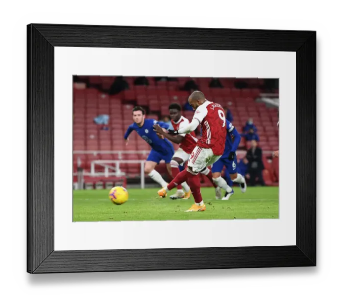 Framed Print : Alexandre Lacazette Scores First Goal: Arsenal Defeats Chelsea in Premier League 2020-21 Framed Print : Alexandre Lacazette Scores First Goal: Arsenal Defeats Chelsea in Premier League 2020-21