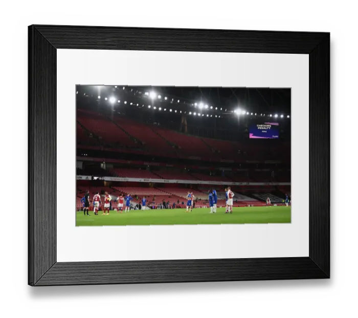 Framed Print : Arsenal vs. Chelsea: Penalty Decision Under VAR Scrutiny in Premier League Clash (December 2020) Framed Print : Arsenal vs. Chelsea: Penalty Decision Under VAR Scrutiny in Premier League Clash (December 2020)