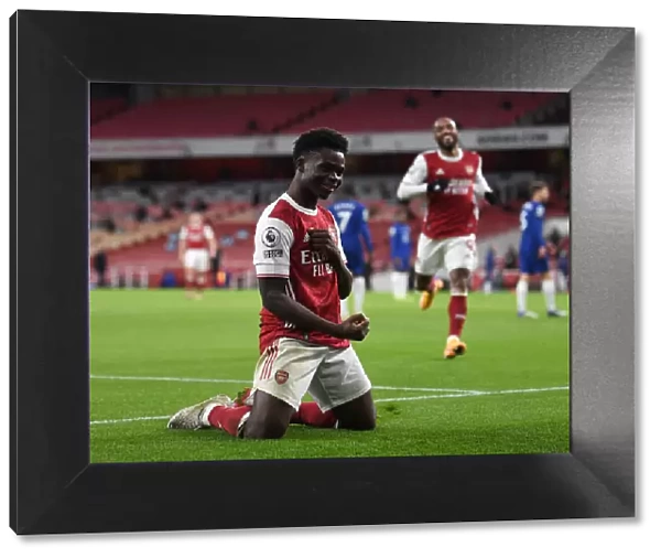Arsenal's Bukayo Saka Scores Third Goal in Arsenal v Chelsea Premier League Clash (December 2020)