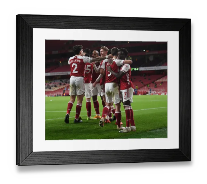 Framed Print : Arsenal's Triumph: Saka's Hat-Trick Seals Victory Over Chelsea (Arsenal v Chelsea 2020-21)