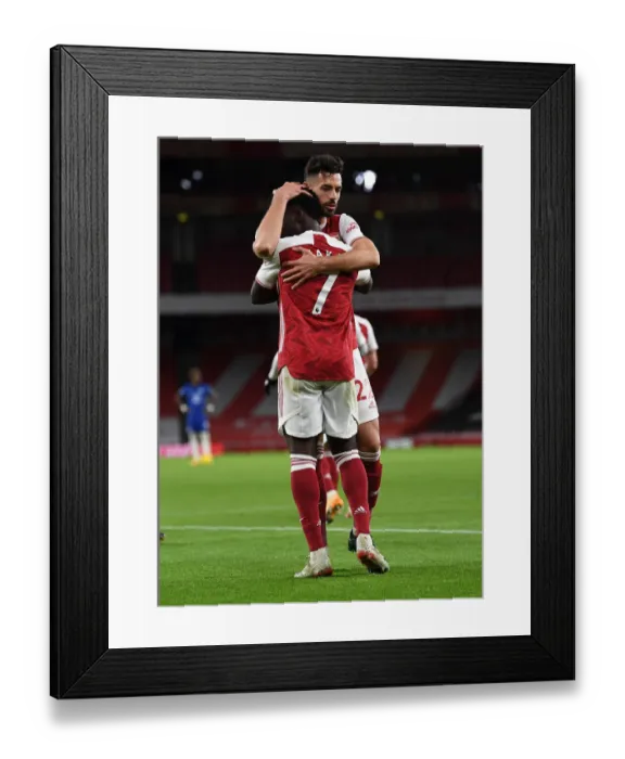 Framed Print : Bukayo Saka's Triple Strike: Arsenal's Victory over Chelsea (2020-21) Framed Print : Bukayo Saka's Triple Strike: Arsenal's Victory over Chelsea (2020-21)