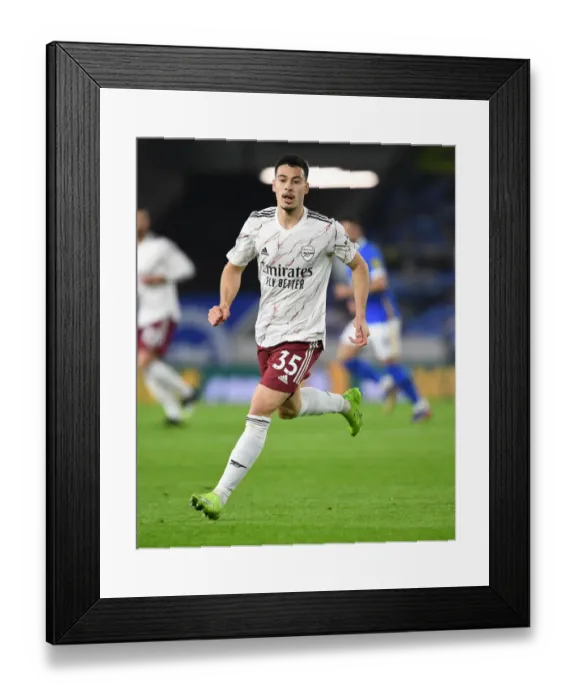 Framed Print : Arsenal's Gabriel Martinelli in Action against Brighton & Hove Albion (Premier League 2020-21)