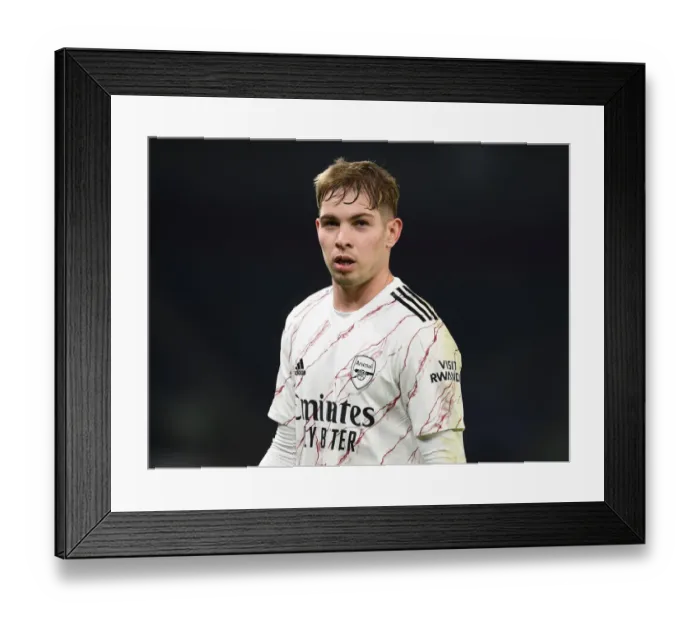 Framed Print : Emile Smith Rowe's Brilliant Display: Arsenal's Victory Against Brighton in Empty American Express Community Stadium (Premier League, December 2020)