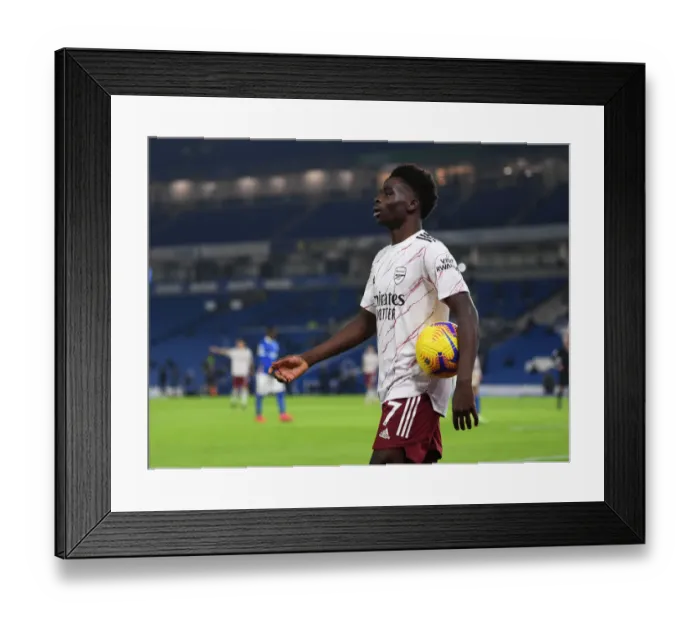 Framed Print : Bukayo Saka in Action: Brighton & Hove Albion vs Arsenal, Premier League 2020-21 Framed Print : Bukayo Saka in Action: Brighton & Hove Albion vs Arsenal, Premier League 2020-21
