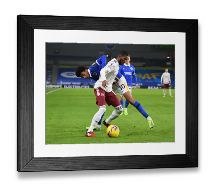 Framed Print : Maitland-Niles Faces Off Against Bernardo: Brighton vs. Arsenal, Premier League 2020-21 Framed Print : Maitland-Niles Faces Off Against Bernardo: Brighton vs. Arsenal, Premier League 2020-21