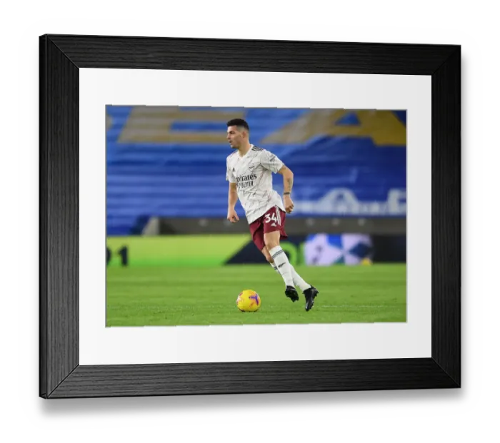Framed Print : Granit Xhaka: Arsenal's Midfield Masterclass vs Brighton & Hove Albion