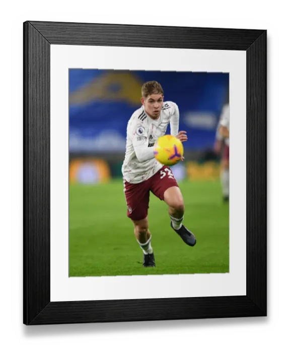 Framed Print : Emile Smith Rowe in Action: Brighton & Hove Albion vs Arsenal, Premier League 2020-21