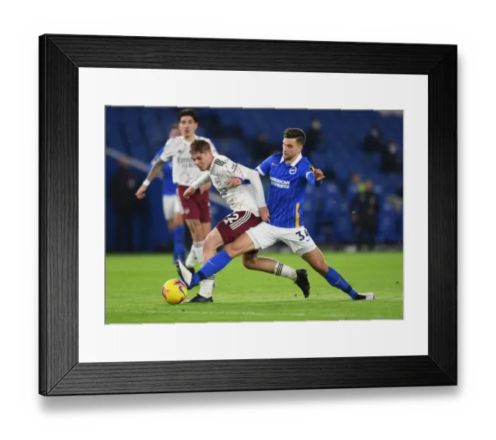 Framed Print : Smith Rowe vs. Veltman: A Premier League Battle - Arsenal vs. Brighton Framed Print : Smith Rowe vs. Veltman: A Premier League Battle - Arsenal vs. Brighton
