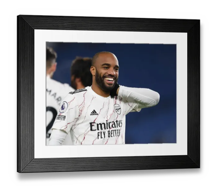 Framed Print : Alexandre Lacazette Scores: Arsenal's Triumph at Brighton & Hove Albion, Premier League 2020-21