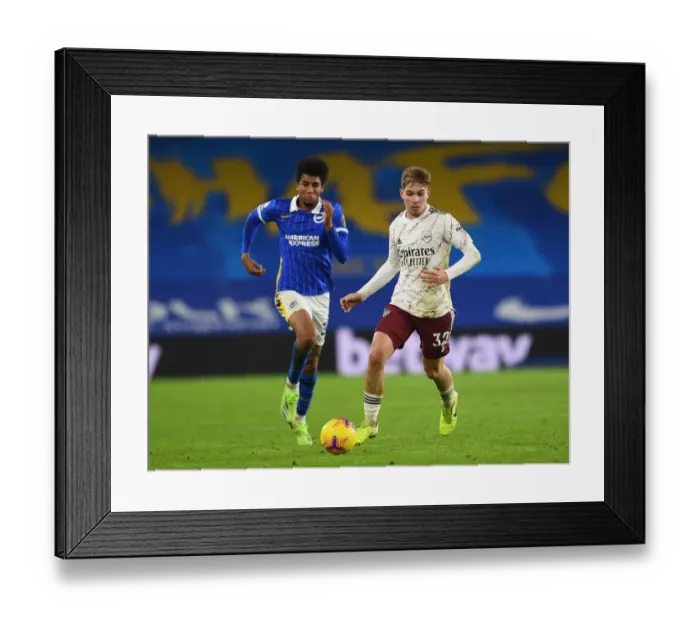 Framed Print : Emile Smith Rowe Shines: Arsenal's Premier League Victory Against Brighton & Hove Albion