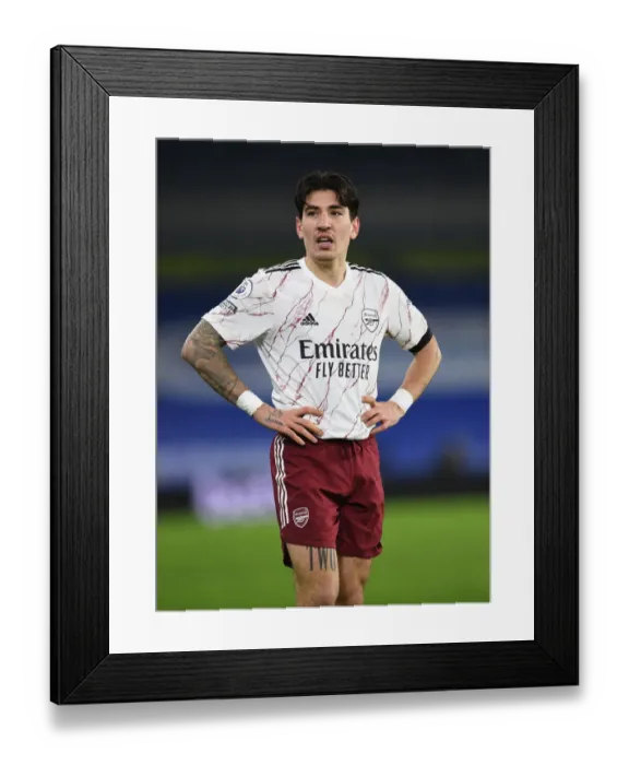 Framed Print : Hector Bellerin in Action: Brighton & Hove Albion vs Arsenal, Premier League 2020-21