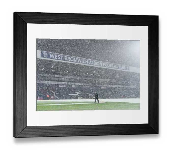 Framed Print : Snowy Showdown: Arsenal vs. West Bromwich Albion, Premier League 2020-21 Framed Print : Snowy Showdown: Arsenal vs. West Bromwich Albion, Premier League 2020-21