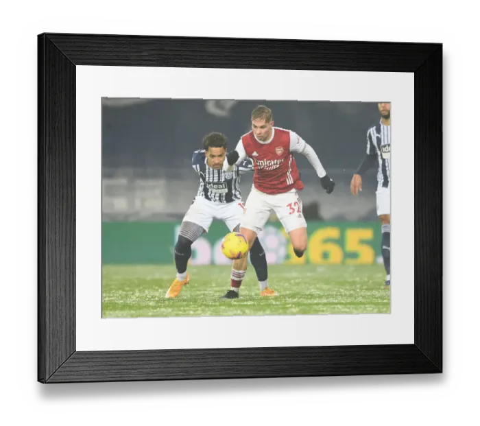 Framed Print : Smith Rowe vs. Grosicki: A Premier League Battle at The Hawthorns - Arsenal vs. West Bromwich Albion, 2020-21