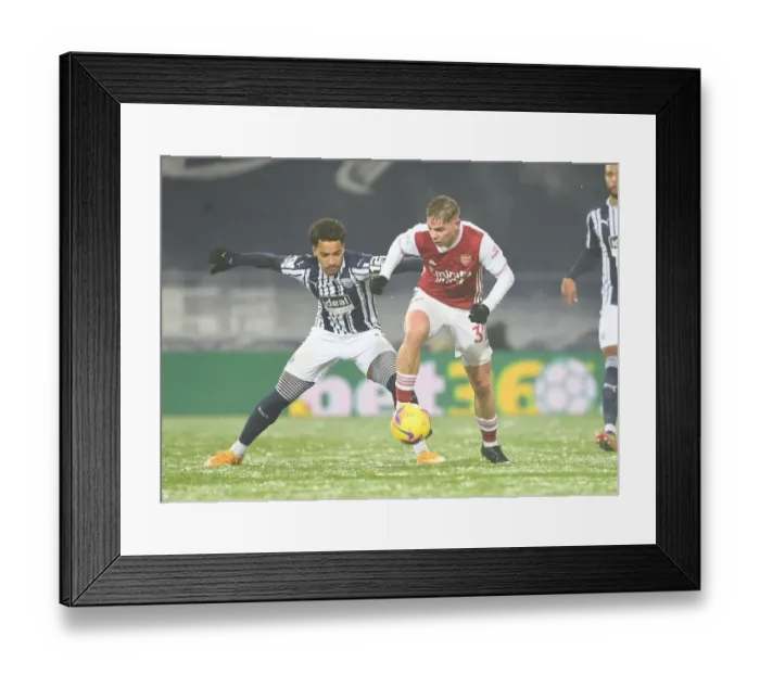 Framed Print : Smith Rowe vs. Grosicki: A Premier League Showdown at The Hawthorns - Arsenal vs. West Bromwich Albion, 2020-21