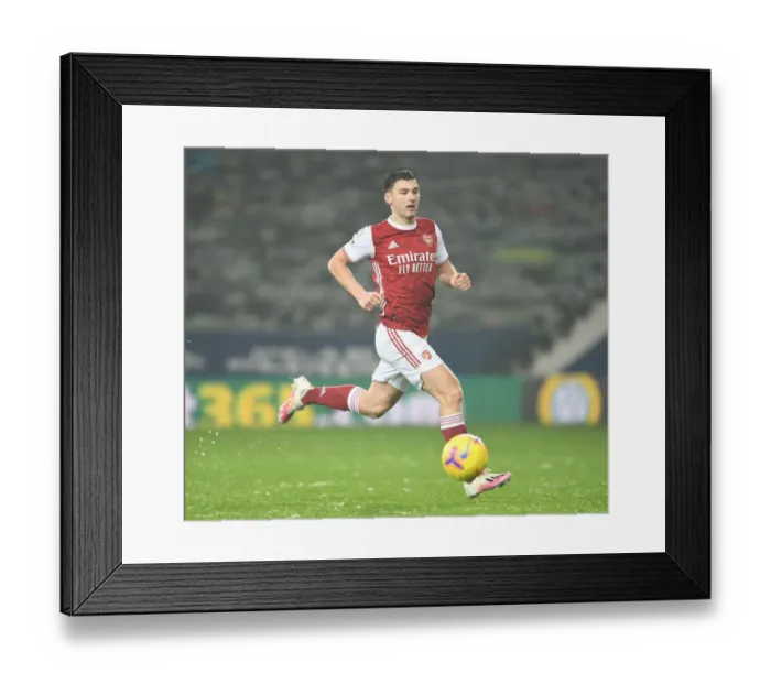Framed Print : Arsenal's Kieran Tierney in Action against West Bromwich Albion - Premier League 2020-21