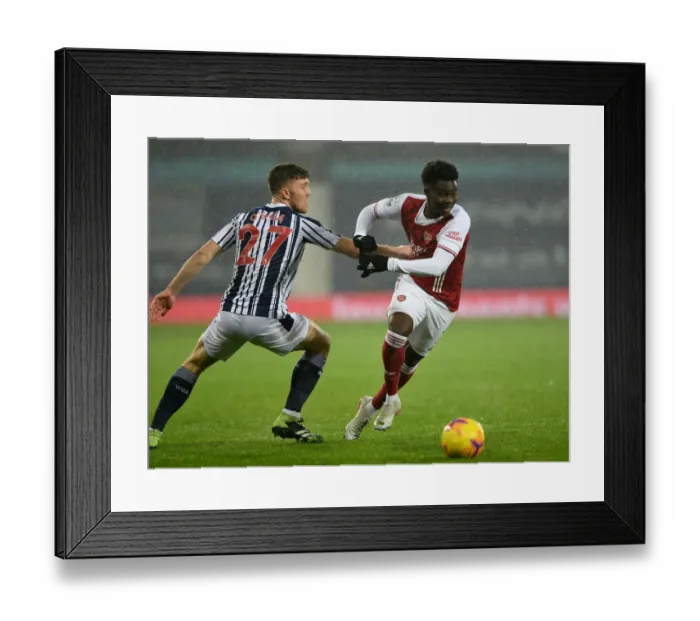 Framed Print : Bukayo Saka vs. Dara O'Shea: Clash at The Hawthorns - Arsenal vs. West Bromwich Albion, Premier League 2020-21 Framed Print : Bukayo Saka vs. Dara O'Shea: Clash at The Hawthorns - Arsenal vs. West Bromwich Albion, Premier League 2020-21
