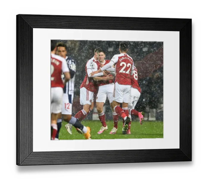 Framed Print : Arsenal's Kieran Tierney Scores First Goal in West Bromwich Albion Victory, Premier League 2020-21 Framed Print : Arsenal's Kieran Tierney Scores First Goal in West Bromwich Albion Victory, Premier League 2020-21