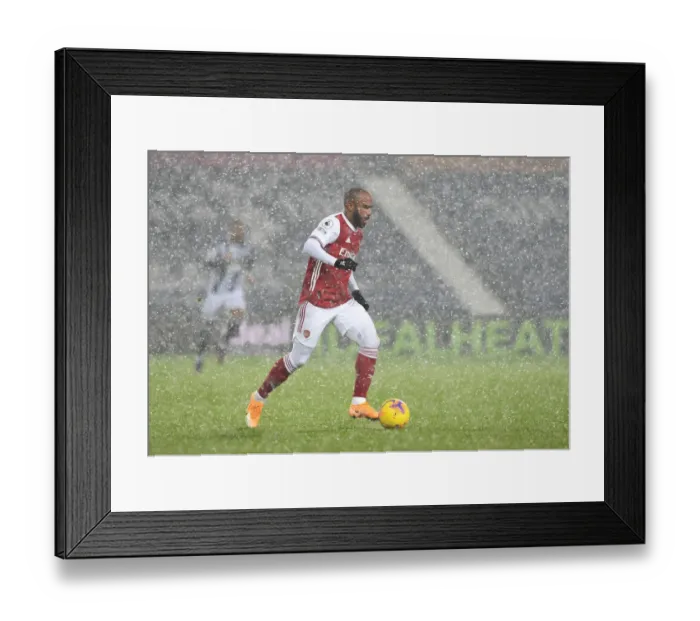 Framed Print : Arsenal's Alexandre Lacazette in Action against West Bromwich Albion - Premier League 2020-21