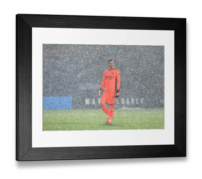 Framed Print : Arsenal's Bernd Leno in Action Against West Bromwich Albion - Premier League 2020-21