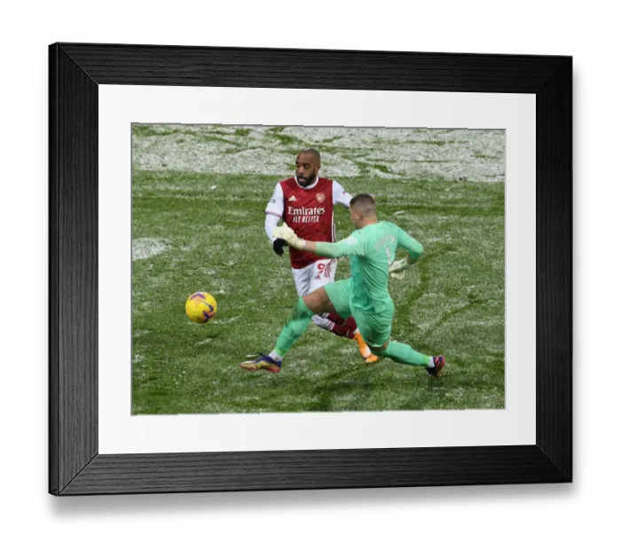 Framed Print : Lacazette vs. Johnstone: A Premier League Battle at The Hawthorns