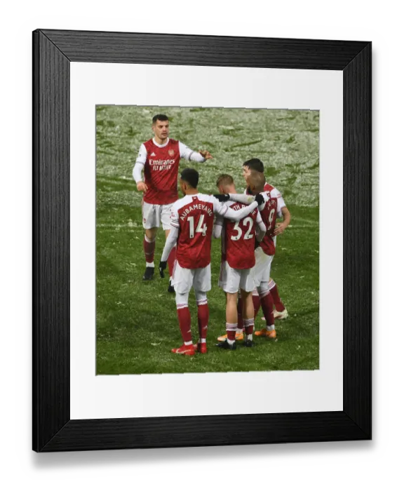Framed Print : Alexandre Lacazette Scores the Decisive Goal: Arsenal's Triumph Over West Bromwich Albion in the Premier League