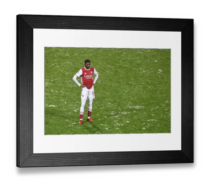 Framed Print : Ainsley Maitland-Niles in Action: Arsenal vs. West Bromwich Albion, Premier League 2020-21