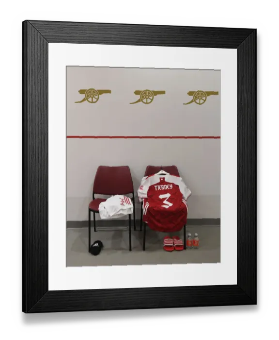 Framed Print : Arsenal FC: Kieran Tierney's Preparation for FA Cup Match Against Newcastle United (Behind Closed Doors)