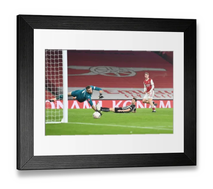 Framed Print : Emile Smith Rowe Scores First Goal: Arsenal Wins FA Cup Third Round vs. Newcastle United