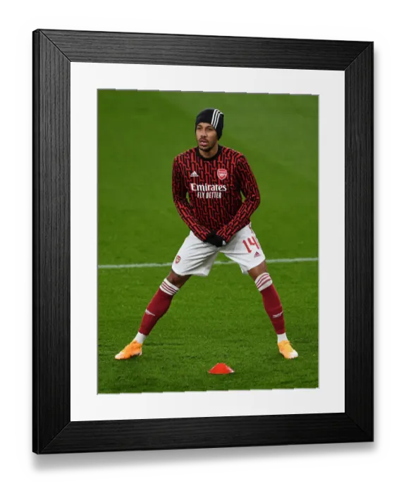 Framed Print : Arsenal's Aubameyang Gears Up for FA Cup Clash Against Newcastle