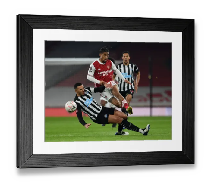 Framed Print : FA Cup Showdown: Nelson vs Lascelles - Arsenal vs Newcastle United