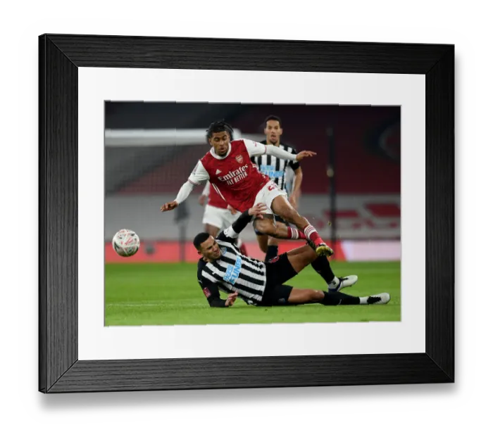 Framed Print : Arsenal vs Newcastle United: FA Cup Showdown - Nelson vs Lascelles
