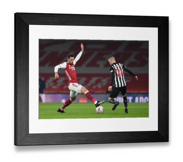 Framed Print : Arsenal vs Newcastle United: Pablo Mari Clashes with Miguel Almiron in FA Cup Third Round Framed Print : Arsenal vs Newcastle United: Pablo Mari Clashes with Miguel Almiron in FA Cup Third Round