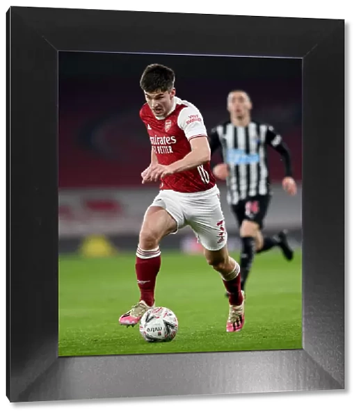 Arsenal's Kieran Tierney in Action Against Newcastle United in FA Cup Match