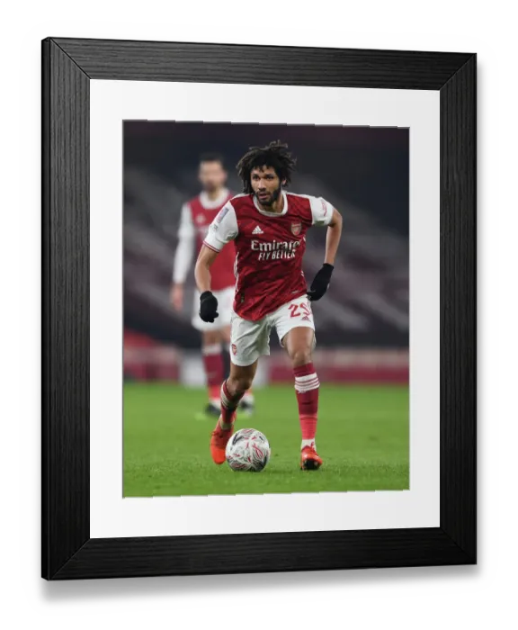 Framed Print : FA Cup Third Round: Elneny's Determined Performance - Arsenal vs Newcastle United