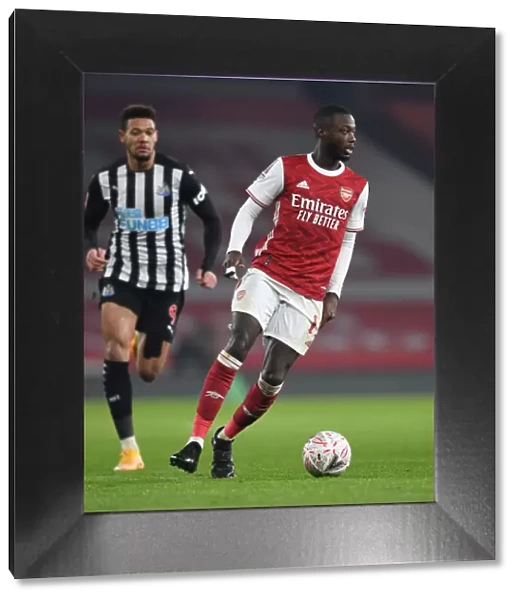 Arsenal's Nicolas Pepe in Action: FA Cup Third Round Clash Against Newcastle United