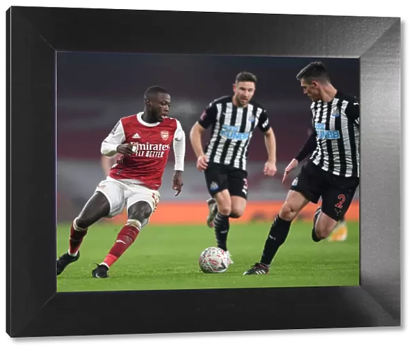 Arsenal's Nicolas Pepe in Action during FA Cup Clash against Newcastle United