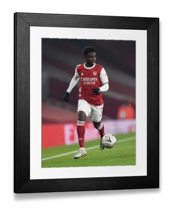 Framed Print : Arsenal's Bukayo Saka in Action: FA Cup 2020-21 - Arsenal vs Newcastle United
