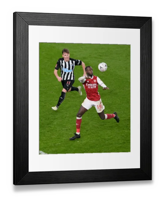 Framed Print : Pepe vs Ritchie: A FA Cup Battle at Arsenal Framed Print : Pepe vs Ritchie: A FA Cup Battle at Arsenal