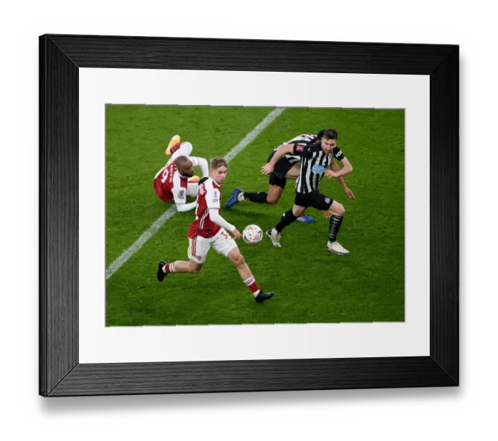 Framed Print : Emile Smith Rowe Scores First Goal: Arsenal vs Newcastle United, FA Cup Third Round
