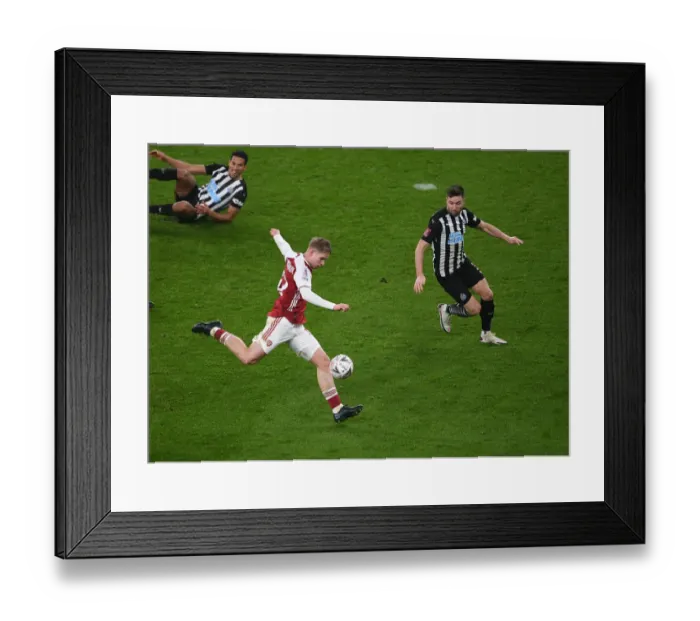 Framed Print : Emile Smith Rowe Scores First Goal: Arsenal Advances in FA Cup Against Newcastle United