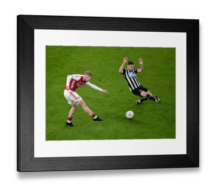Framed Print : Emile Smith Rowe Scores First Goal: Arsenal Advances in FA Cup with Newcastle United Victory