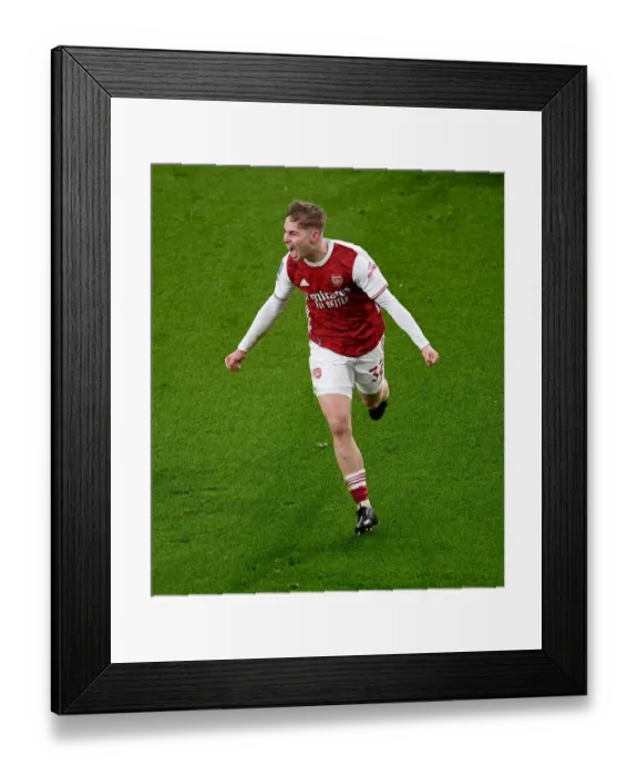 Framed Print : Emile Smith Rowe Scores First Goal: Arsenal Secures FA Cup Victory Over Newcastle United